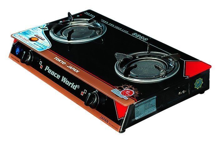 Bếp gas hồng ngoại cao cấp Peace World PW-255 HNH - 2 chức năng có hâm - Hàng chính hãng