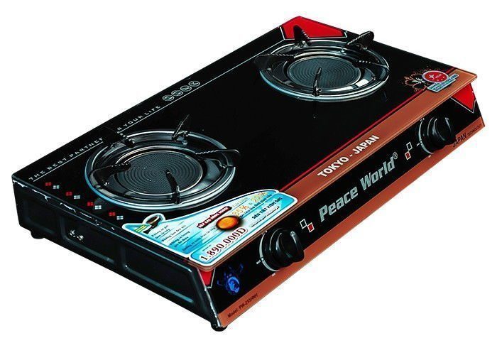 Bếp gas hồng ngoại cao cấp Peace World PW-255 HNH - 2 chức năng có hâm - Hàng chính hãng