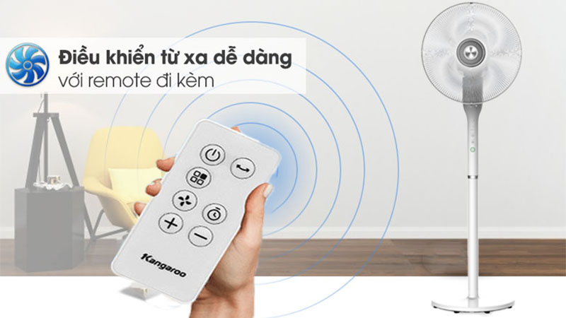 Điều khiển từ xa của Quạt đứng quay 306 độ Kangaroo KG728
