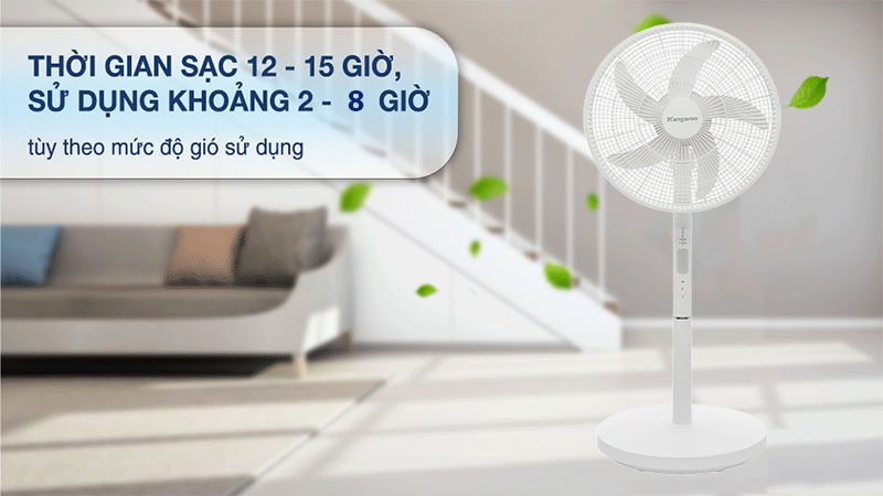 Quạt sạc điện Kangaroo KG739 - Hàng chính hãng