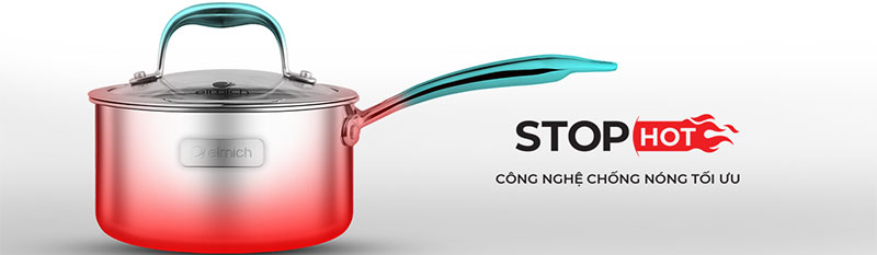 Quánh inox 3 lớp cao cấp đáy liền Elmich Trimax XS EL-3745 size 16cm - Hàng chính hãng