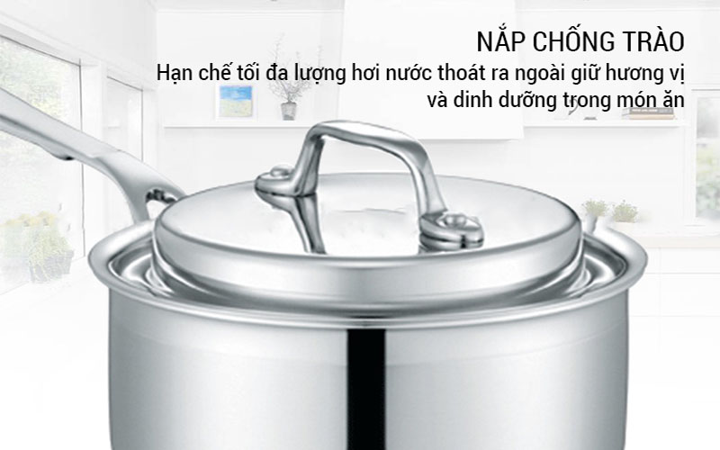 Thiết kế nắp của Quánh inox PoongNyun WTPIH-16B