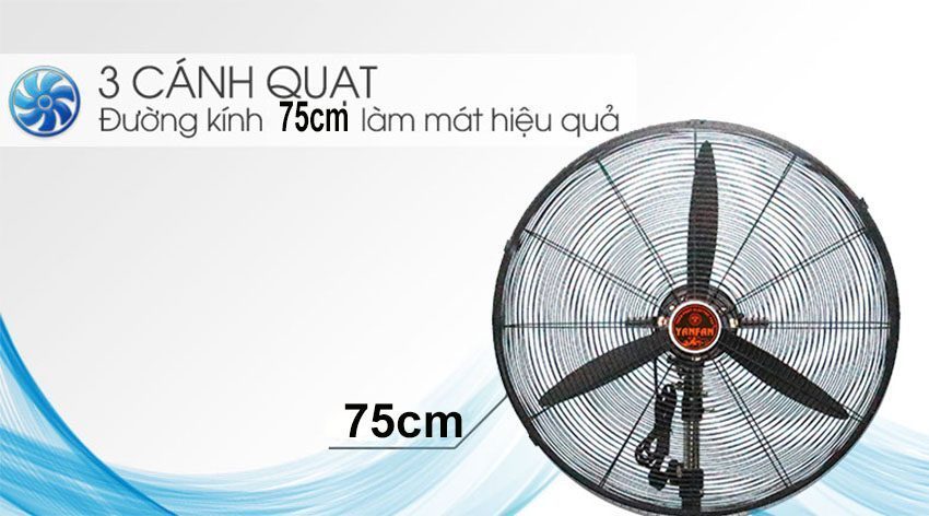 Quạt cây công nghiệp YanFan D30CN  với đường kính cánh 75cm