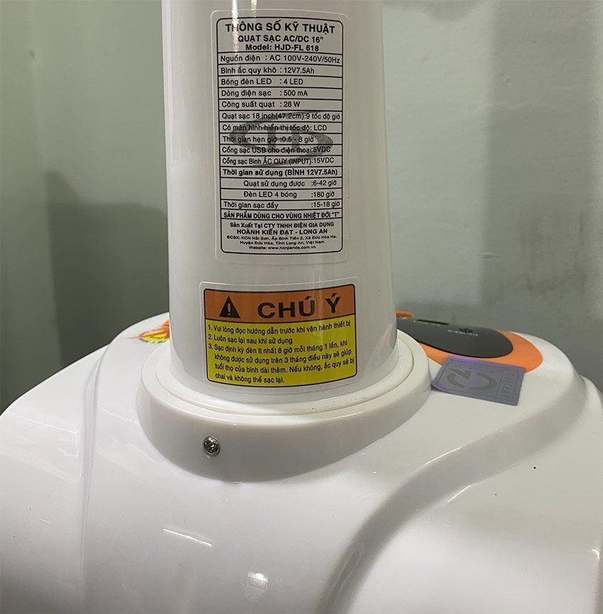 Quạt cây tích điện Honjianda HJD-FL618 - Hàng chính hãng