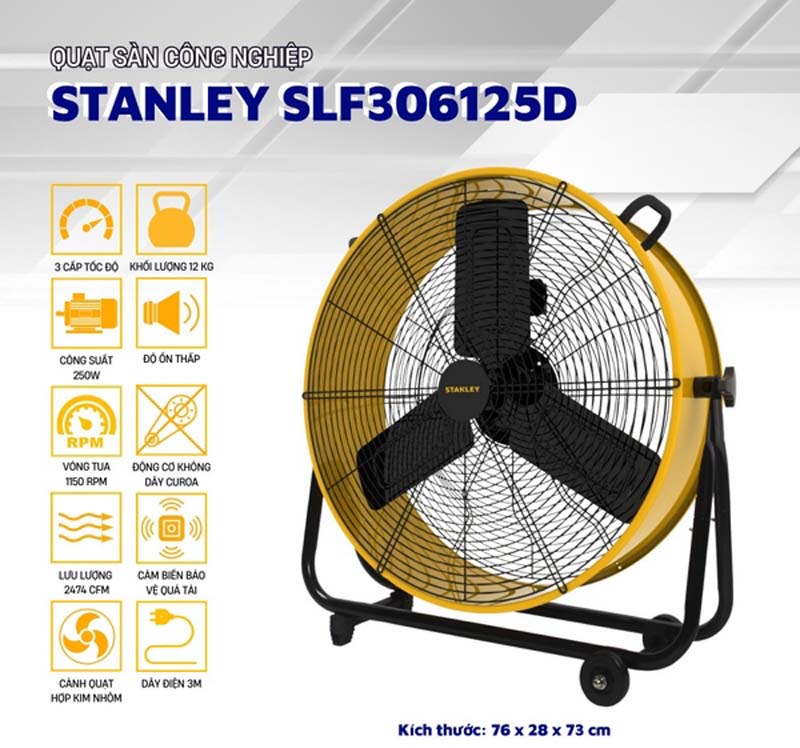 Quạt công nghiệp Stanley SLF306125D - Hàng chính hãng