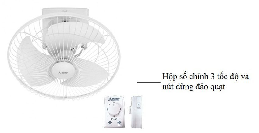 Quạt đảo trần Mitsubishi CY16-SV - Hàng chính hãng