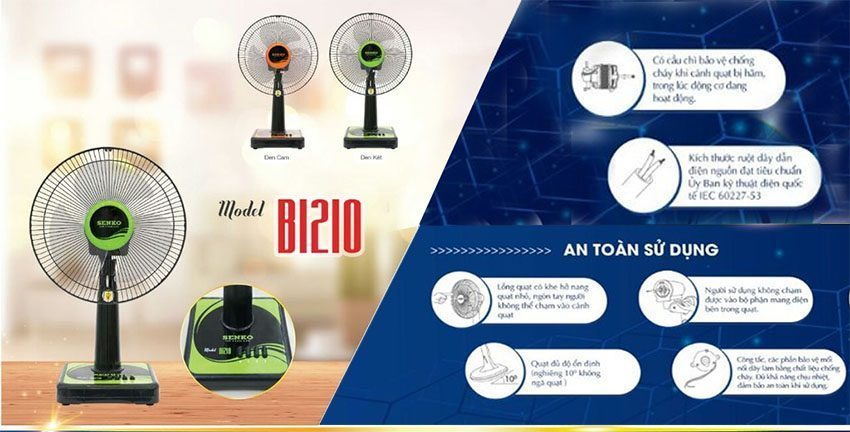 Quạt điện để bàn Senko B1210 - Hàng chính hãng