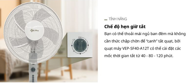 Quạt đứng E-Pro VEP-SF40-A12T - Hàng chính hãng