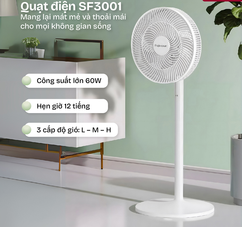 Quạt điện đứng Fujihome SF3001