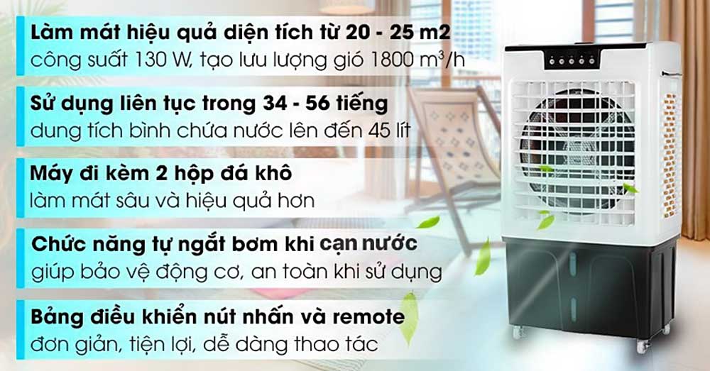 Quạt điều hòa không khí Midea AC375-19CRH - Hàng chính hãng