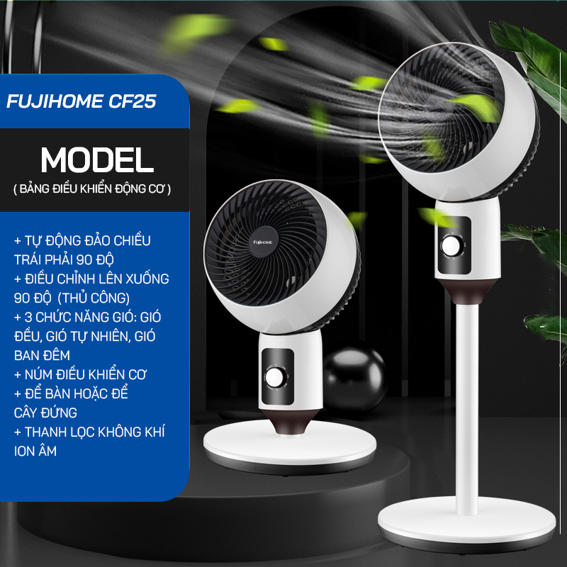 Quạt đối lưu không khí Fujihome CF25 - Hàng chính hãng