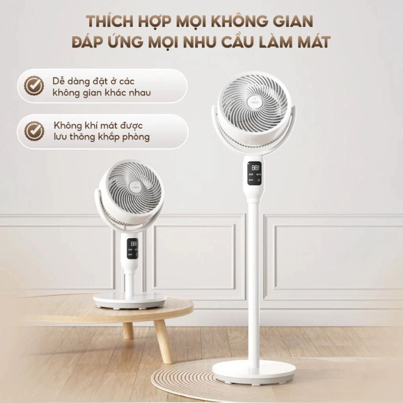 Quạt điện đứng điều khiển giọng nói Aqua AQF-ED1823T(W) - Hàng chính hãng