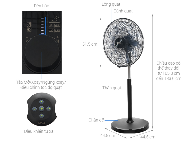 Quạt đứng công nghiệp AC AIS01D1818 - Hàng chính hãng