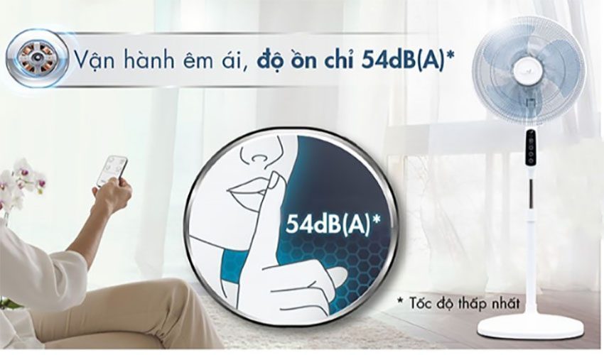 Vajn hành êm của Quạt đứng Asia D16028