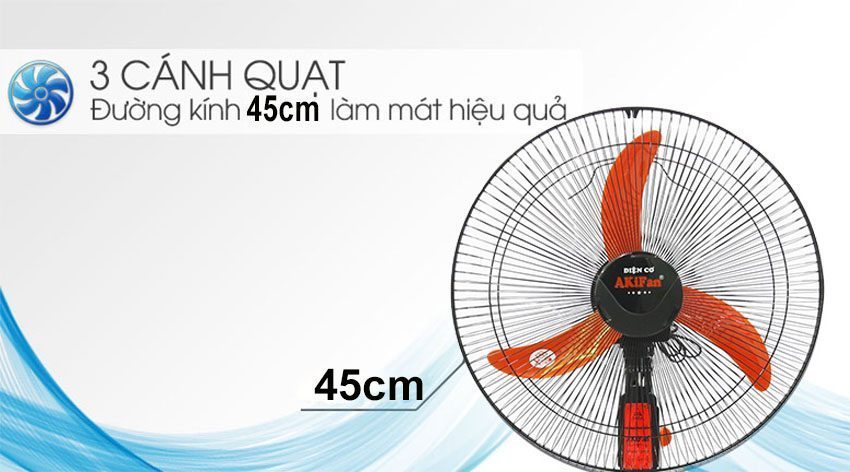 Quạt đứng B500 AkiFan D118 có đường kính cánh 45cm