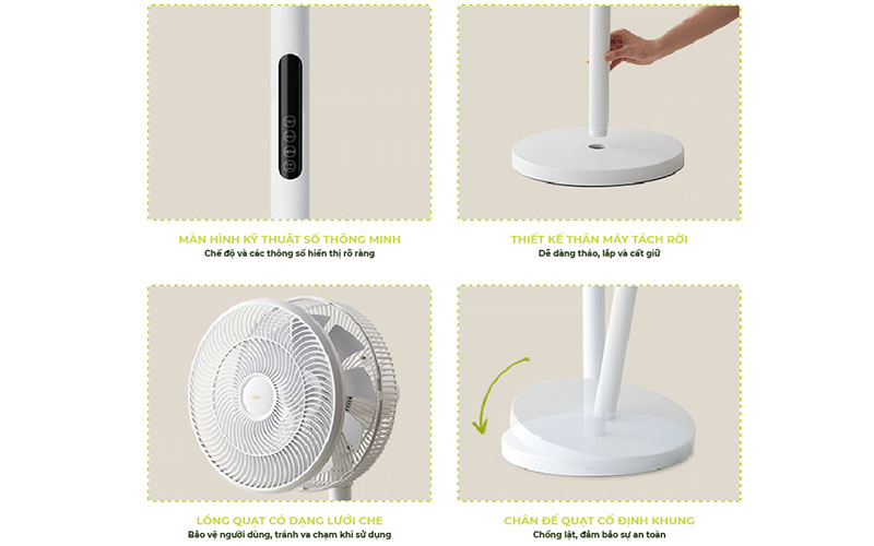 Thiết kế của Quạt đứng Bear D47F2