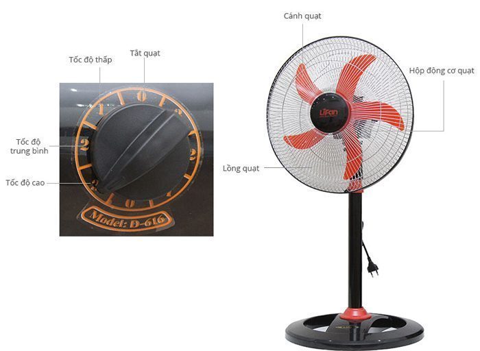 Quạt đứng Lifan Đ-616 - Hàng chính hãng