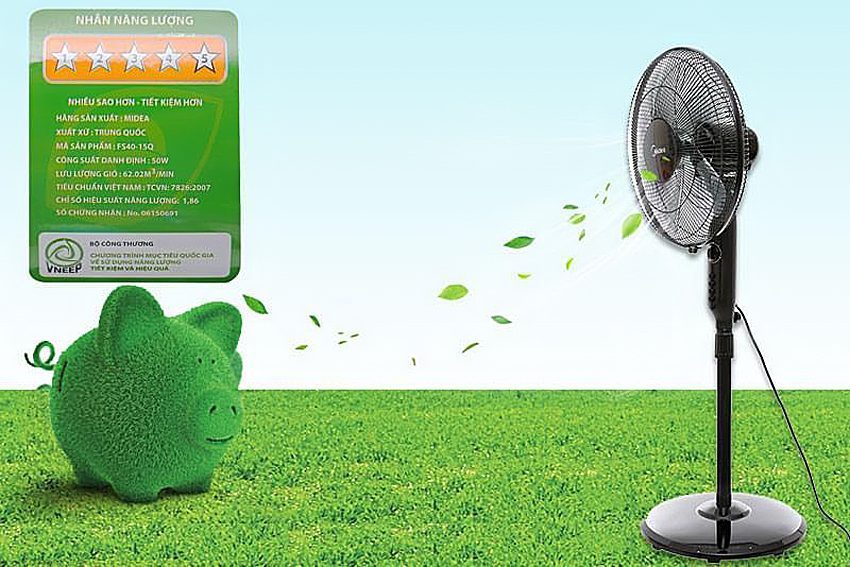 Quạt đứng Midea FS40-15Q TIA6T1 KIỆM ĐIỆN NĂNG