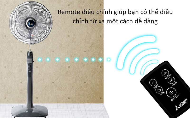 Quạt đứng Mitsubishi LV16-RBA ( CY-GY/ SF-GY ) - Hàng chính hãng