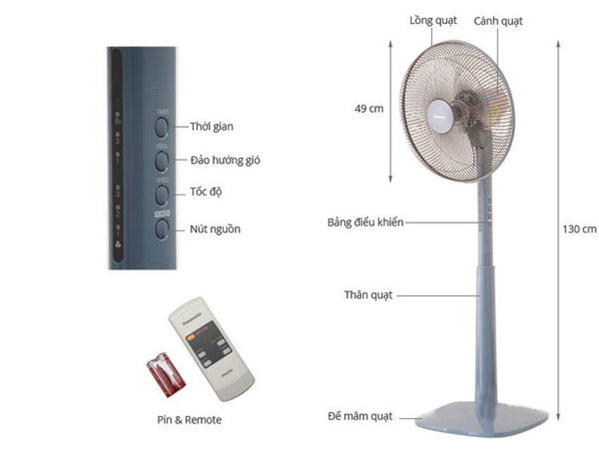 Mô hình của quạt đứng Panasonic F-409KBE 