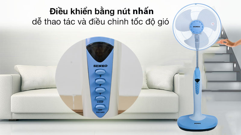 Bảng điều khiển của Quạt đứng Senko DD1602