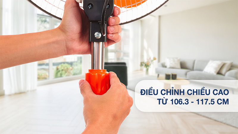Chiều cao linh hoạt của Quạt đứng Senko DTS1609