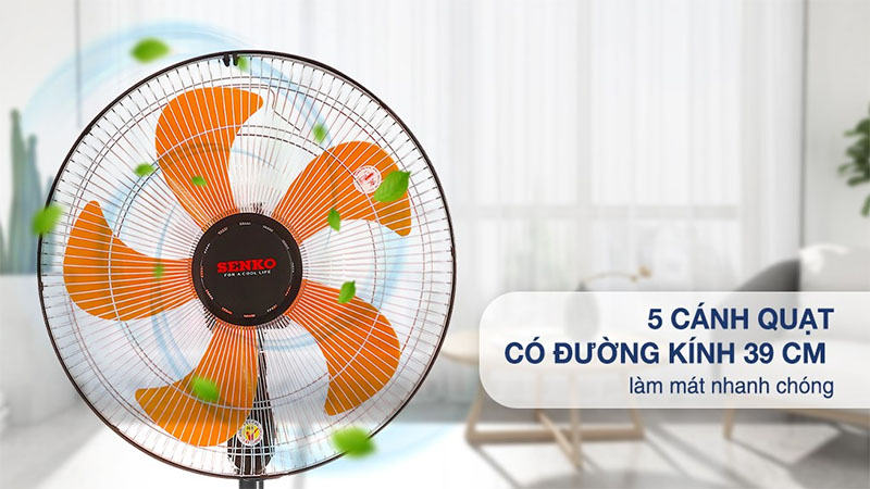 Đường kính cánh của Quạt đứng Senko DTS1609