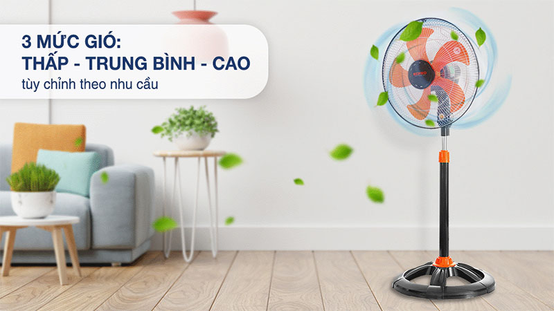 Tốc độ gió của Quạt đứng Senko DTS1609