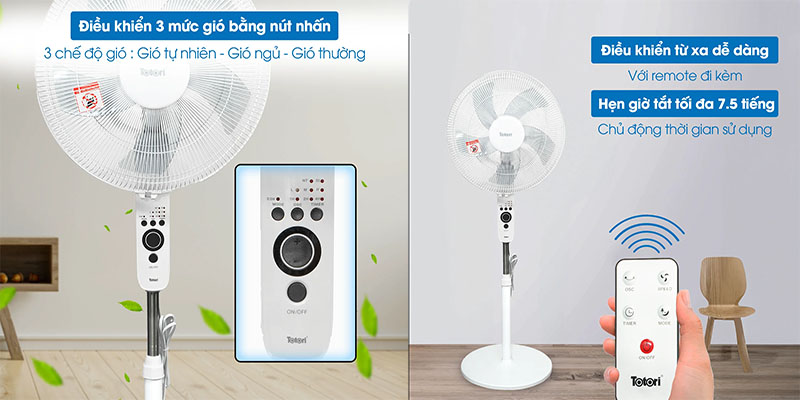Quạt đứng Totori TT-FD40AC - Hàng chính hãng