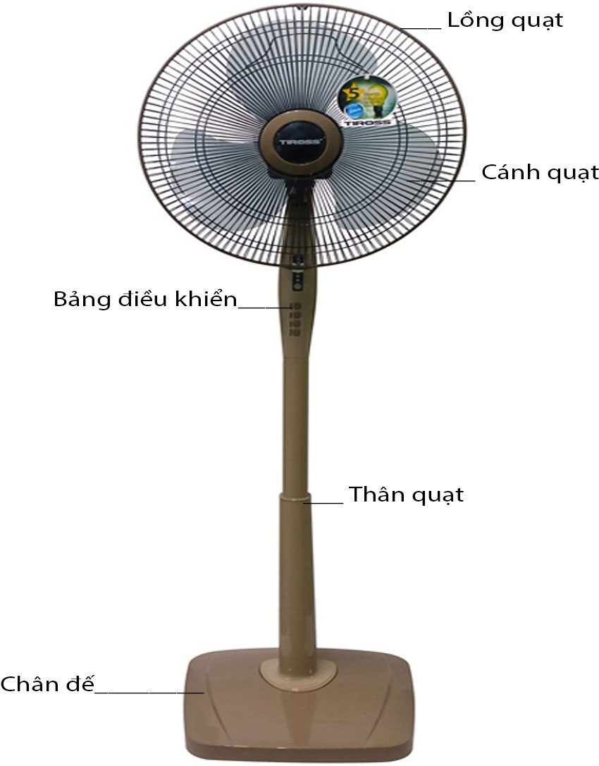 Quạt đứng có điều khiển từ xa Tiross TS9184 - Hàng chính hãng