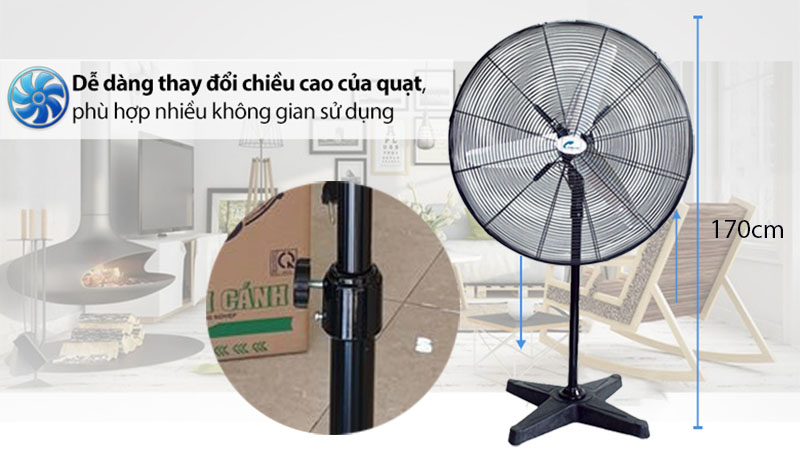 Quạt đứng công nghiệp Ching Hai HS28-ĐN3T - Hàng chính hãng