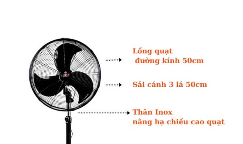 Quạt đứng công nghiệp Lifan Đ-20CX - Hàng chính hãng