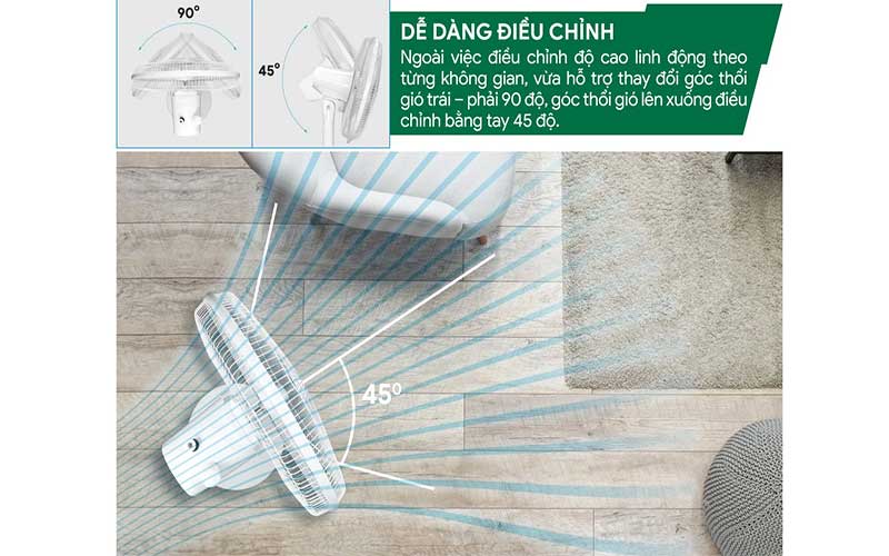 Quạt đứng điện tử Asanzo AR520 - Hàng chính hãng