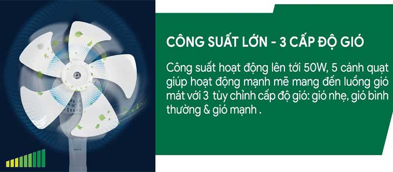 Quạt đứng điện tử Asanzo AR520 - Hàng chính hãng