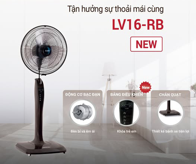 Quạt đứng Mitsubishi LV16-RB-BW - Hàng chính hãng