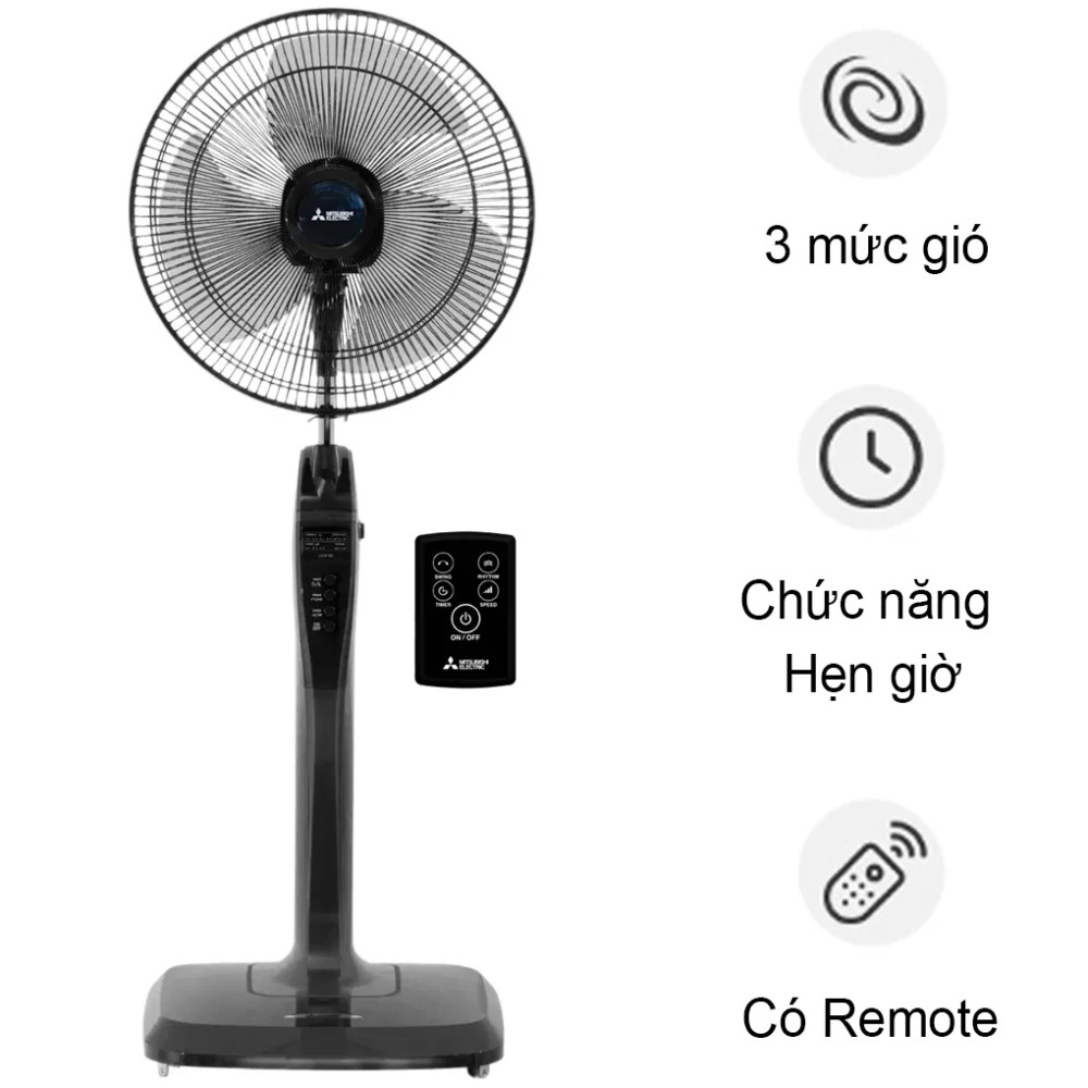 Quạt đứng Mitsubishi LV16-RB CY-GY - Hàng chính hãng
