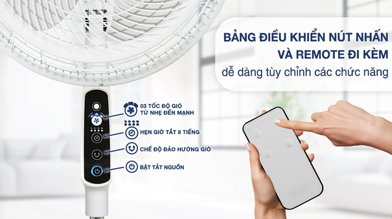 Quạt đứng Tefal 6 cánh VH689690 - Hàng chính hãng