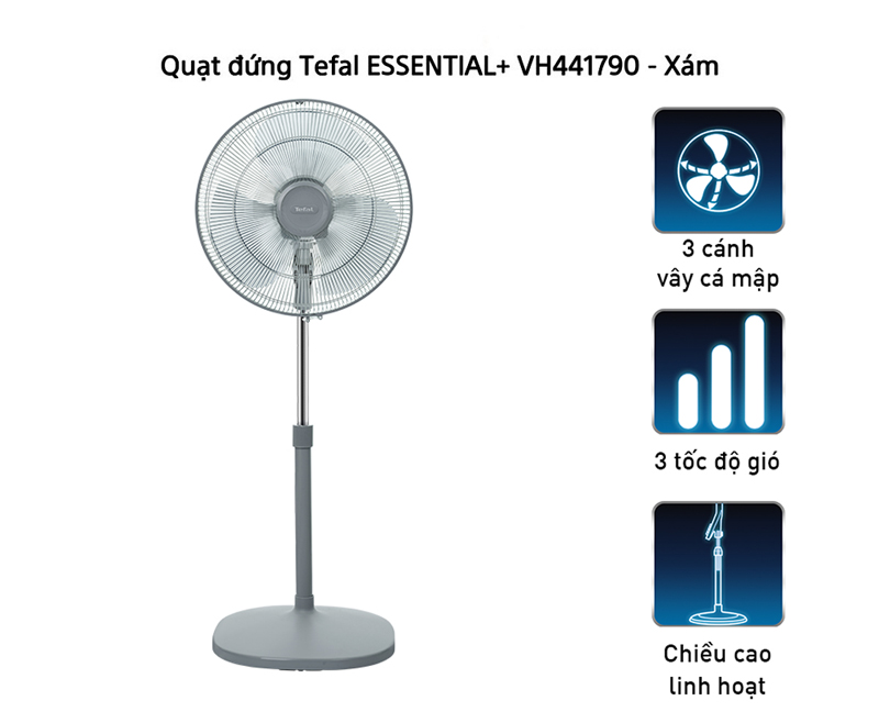 Quạt đứng Tefal VH-444790 - Hàng chính hãng