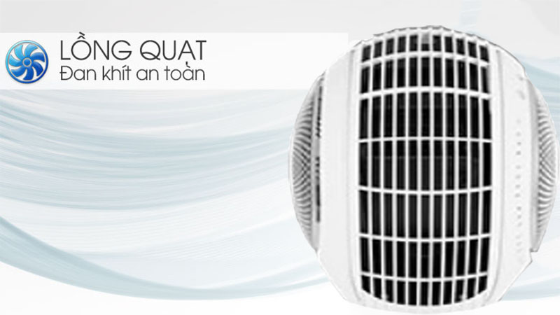 Thiết kế lồng quạt của Quạt đứng xoay 360 độ Klarstein Airflex