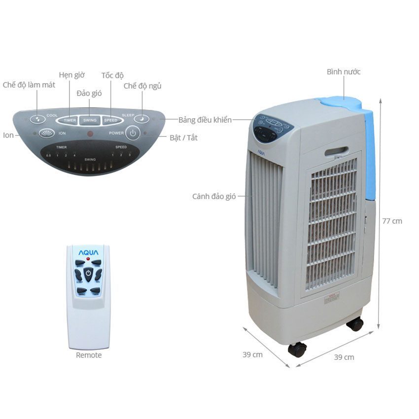 Quạt hơi nước AQUA AREF-B100MK3A - Hàng chính hãng