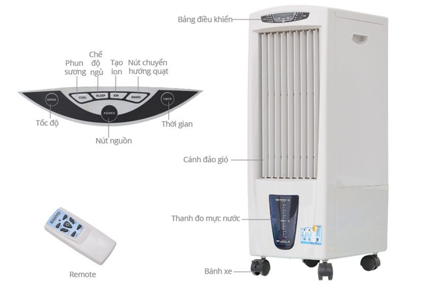 Quạt hơi nước Sanyo REF-B110MK3A - Hàng chính hãng