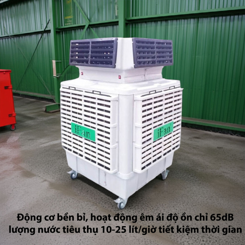 Quạt hơi nước công nghiệp iFan MAB4-18MQ sử dụng động cơ đồng bền bỉ, hoạt động với độ ồn thấp