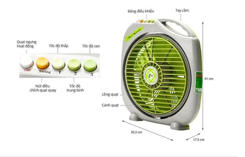 Quạt hộp Asia F12001-LV1 - Hàng chính hãng