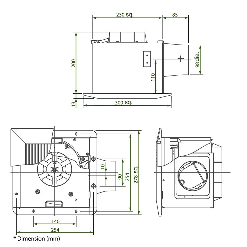 Quạt hút KDK 24CUF - Hàng chính hãng