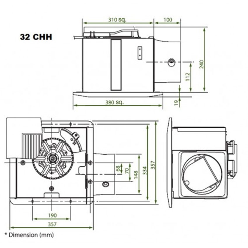 Quạt hút KDK 32CHH - Hàng chính hãng
