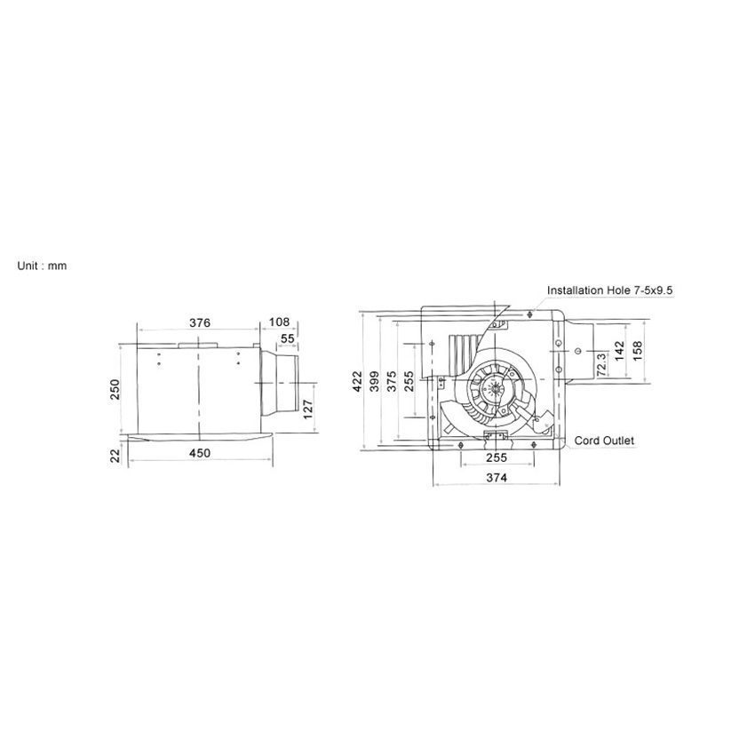 Quạt hút KDK 38CHG - Hàng chính hãng