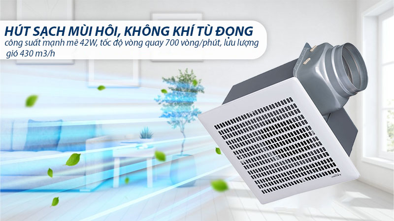 Công suất của Quạt hút âm trần Mitsubishi VD-20Z4T3