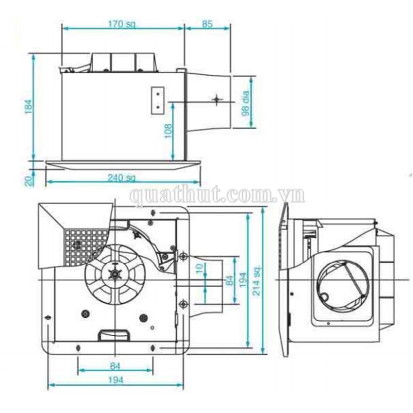 Quạt hút Panasonic FV-17CU7 - Hàng chính hãng
