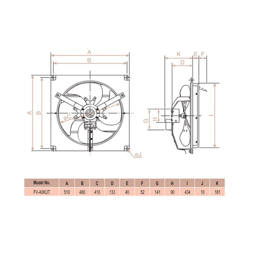 Quạt hút công nghiệp Panasonic FV-40KUT - Hàng chính hãng