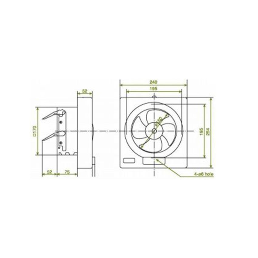 Quạt hút gắn tường dân dụng Panasonic FV-15AST - Hàng chính hãng